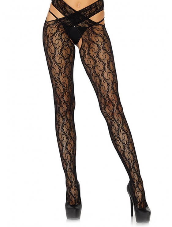 Collant Leg Avenue Wrap noir face