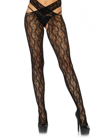 Collant Leg Avenue Wrap noir face