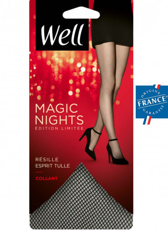 Collant Well resille tulle noir