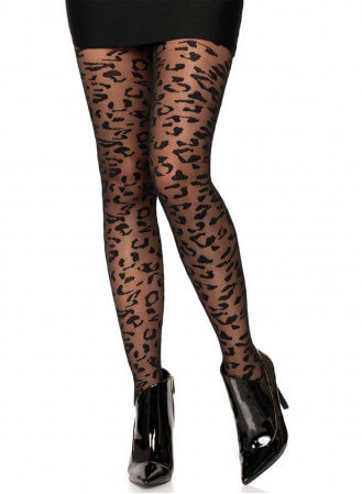 Collant leg avenue Leopard noir face