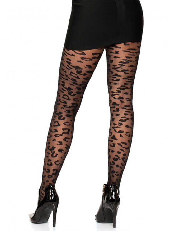 Collant leg avenue Leopard noir dos