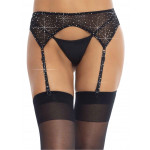 Porte Jarretelles leg avenue Rhinestone noir face