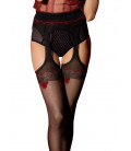 Collant ouvert amour rouge 20D