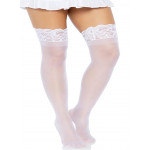 Bas autofixants leg avenue Voile Grande Taille blanc