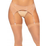 Porte Jarretelles leg avenue Rhinestone nude face