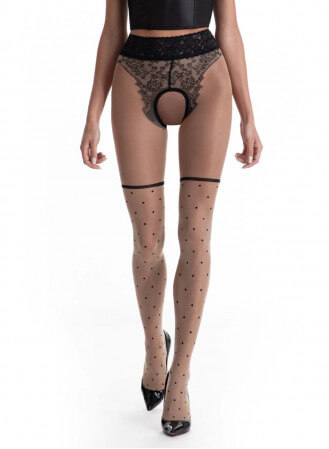 Plus de détails Collant ouvert lolita 30D