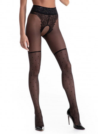 Collant ouvert lolita 30D