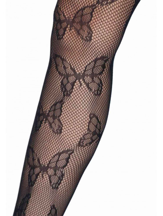 Collant BUTTERFLY noir résille leg avenue