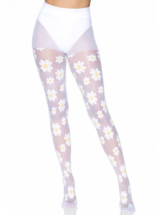 Collant FLOWER 20D coloris blanc