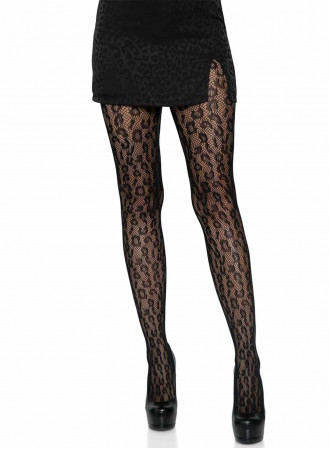 Collants transparents noirs léopard grande taille Collants tendance pour femmes  Collants à motifs -  France