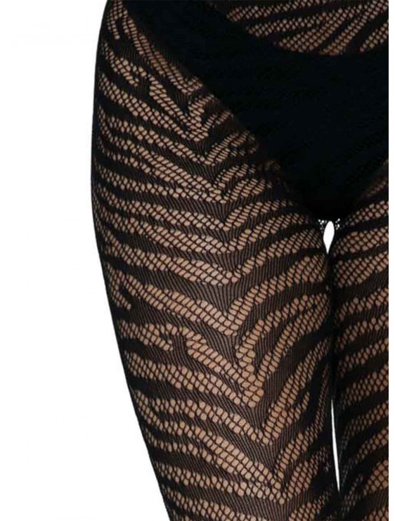 Collant résille ZEBRE noir marque leg avenue