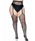 Collant grande taille Scroll Lace