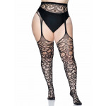 Collant grande taille Scroll Lace