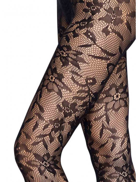 Collant leg avenue résille floral sans couture