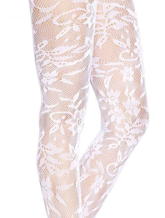 Collant leg avenue résille floral sans couture