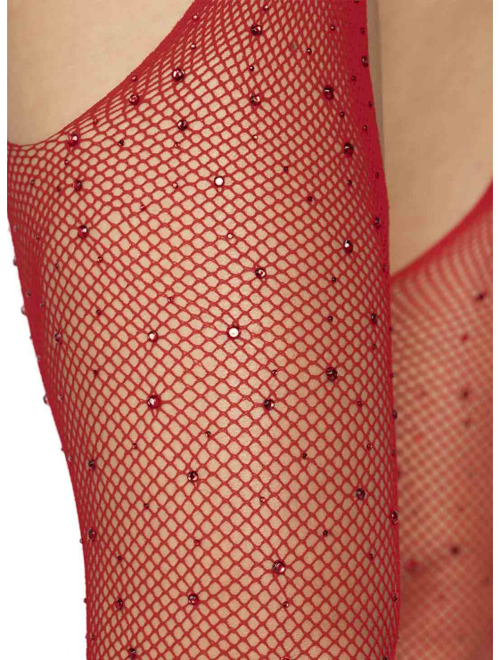 Strip Panty Leg avenue Lurex rouge détail
