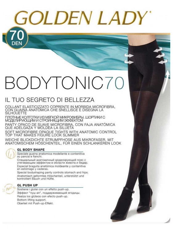 Collant golden lady Body Tonic 70 deniers noir