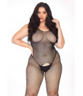 Body collant résille Strass Grande taille