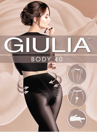 Collant Giulia Body sculptant 40 deniers Noir