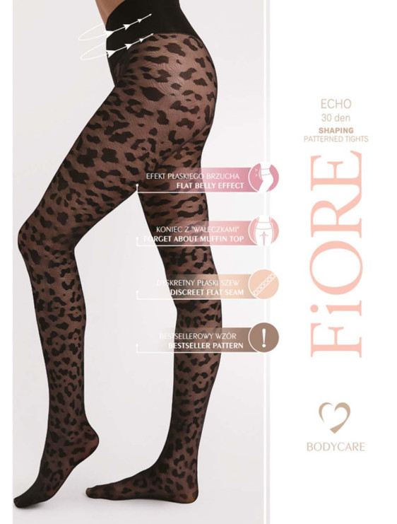 Collant fiore Echo 30 deniers leopard