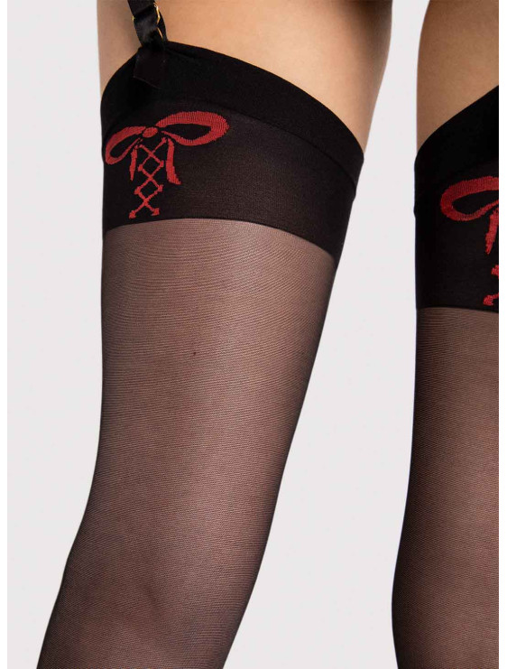 bas fiore incontra 20 deniers noir et rouge