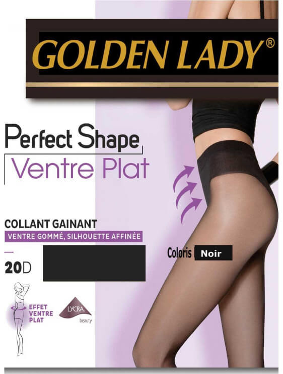 collant perfect shape golden lady ventre plat noir 
