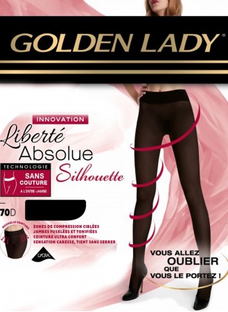 collant golden lady liberté absolue silhouette noir 70 deniers