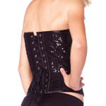 Corset avec sequins noir dos