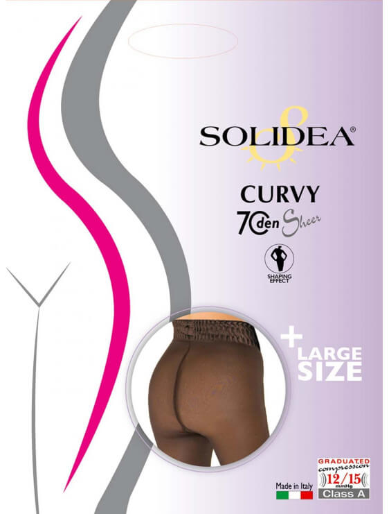 Collant de Contention Solidea grande taille Curvy 70 deniers boite