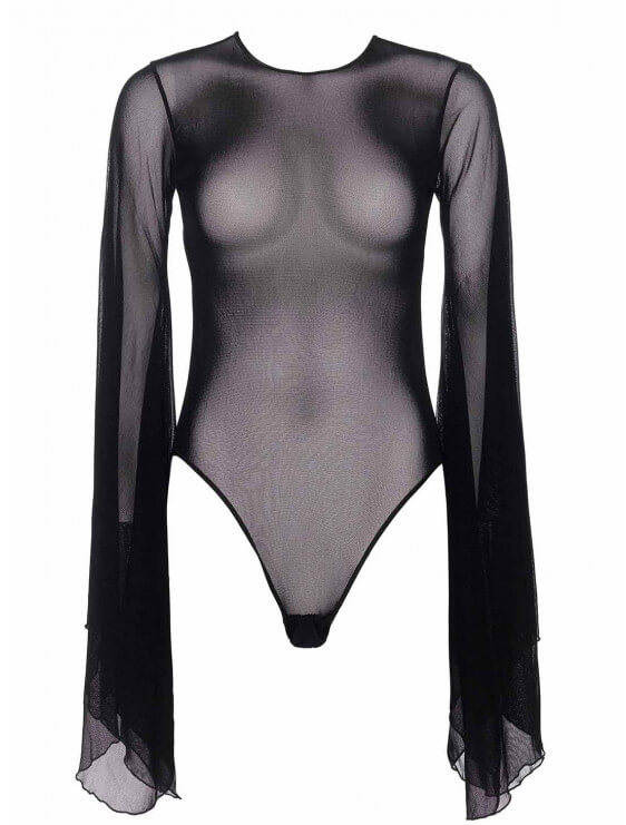 Body Leg Avenue Tulle Noir ghost