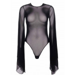 Body Leg Avenue Tulle Noir ghost