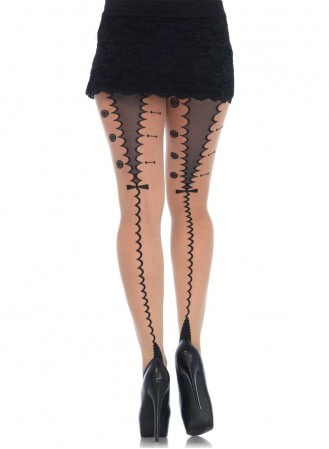 Collant Leg Avenue Cubain noir et nude