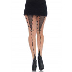 Collant Leg Avenue Cubain noir et nude