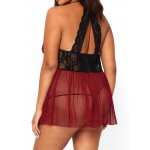 Nuisette Grande Taille rouge + string